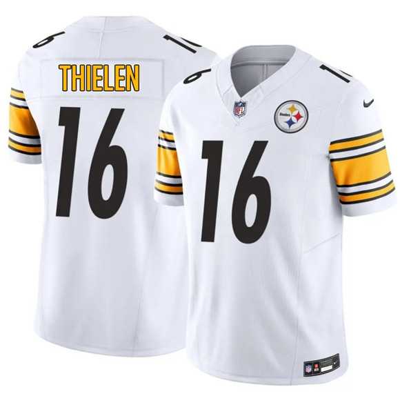 Men%27s Pittsburgh Steelers #16 Adam Thielen White 2025 F.U.S.E. Vapor Limited Stitched Jersey Dzhi->new york jets->NFL Jersey