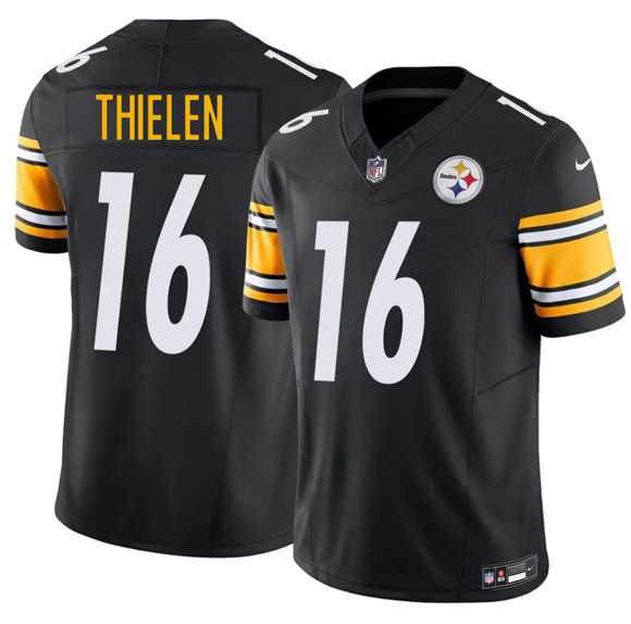 Men%27s Pittsburgh Steelers #16 Adam Thielen Black 2025 F.U.S.E. Vapor Limited Stitched Jersey Dzhi->new york jets->NFL Jersey