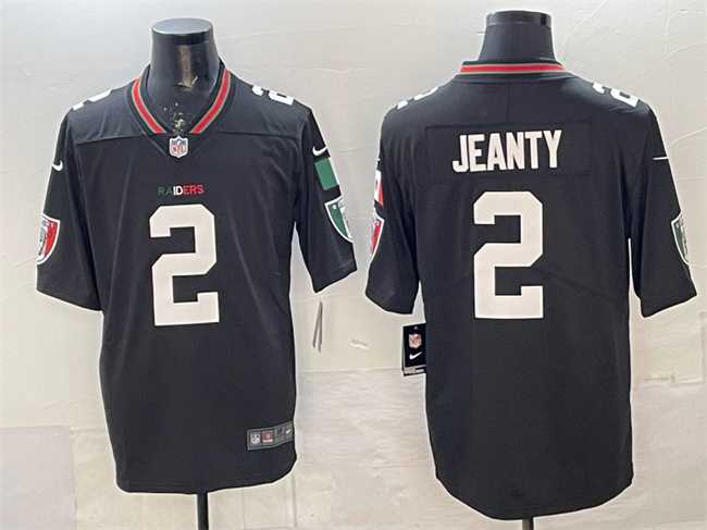 Men%27s Las Vegas Raiders #2 Ashton Jeanty Black Mexico Vapor Limited Stitched Jersey->denver broncos->NFL Jersey