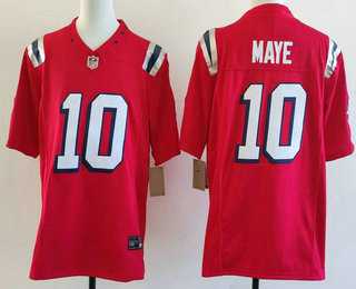 Men%27s New England patriots #10 Drake Maye Limited Red Fashion FUSE Vapor Jersey->las vegas raiders->NFL Jersey