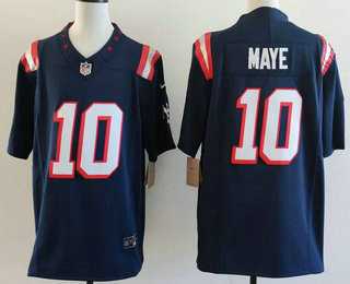 Men%27s New England patriots #10 Drake Maye Limited Navy Fashion FUSE Vapor Jersey->denver broncos->NFL Jersey