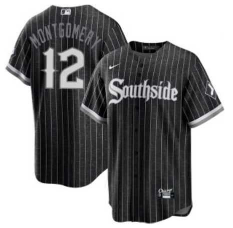 Men%27s Chicago White Sox #12 Colson Montgomery City Connect Cool Base Stitched Jersey Dzhi->mlb shorts->MLB Jersey