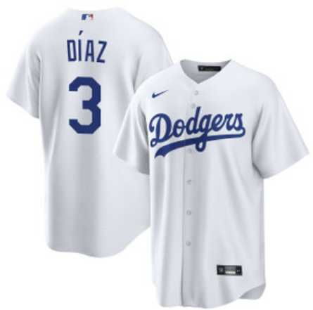 Men%27s Los Angeles Dodgers #3 Edwin Diaz White Cool Base Stitched Jersey Dzhi->los angeles dodgers->MLB Jersey