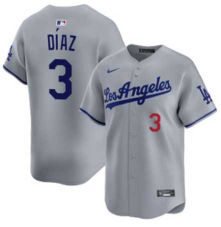 Men%27s Los Angeles Dodgers #3 Edwin Diaz Grey Cool Base Stitched Jersey Dzhi->chicago white sox->MLB Jersey