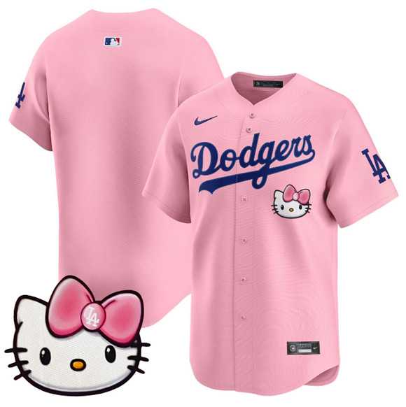Men%27s Los Angeles Dodgers Blank Pink 2025 Hello Kitty Vapor Limited Stitched Jersey Dzhi->los angeles dodgers->MLB Jersey