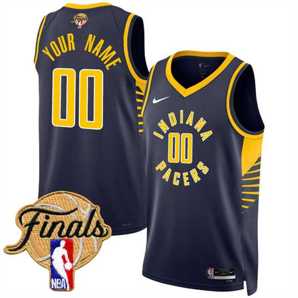 Men%27s Indiana Pacers Active Player Custom Navy 2025 Finals Icon Edition Stitched Basketball Jersey->customized nba jersey->Custom Jersey