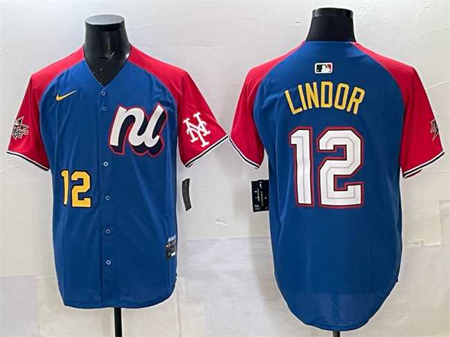 Men%27s National League #12 Francisco Lindor Blue Red Alternate 2025 All-Star Edition Limited Stitched Jersey->2025 mlb all-star->MLB Jersey
