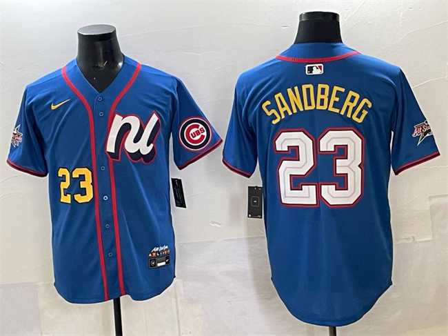 Men%27s National League #23 Ryne Sandberg Blue 2025 All-Star Edition Limited Stitched Jersey->2025 mlb all-star->MLB Jersey