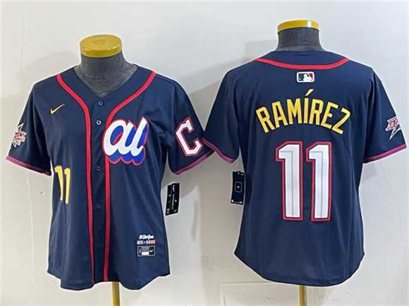 Youth American League #11 Jose Ramirez Navy 2025 All-Star Edition Limited Stitched Jersey->mlb shorts->MLB Jersey