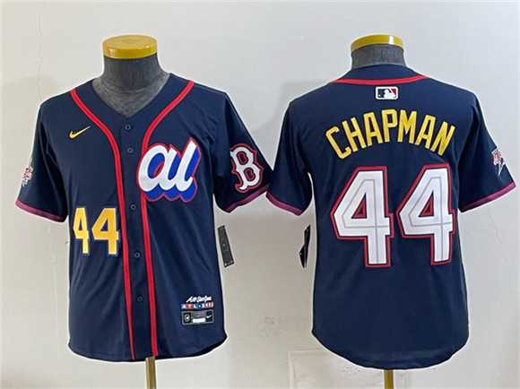 Youth American League #44 Aroldis Chapman Navy 2025 All-Star Edition Limited Stitched Jersey->mlb shorts->MLB Jersey