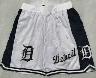 Men%27s Detroit Tigers White Just Don Shorts Shorts->mlb shorts->MLB Jersey