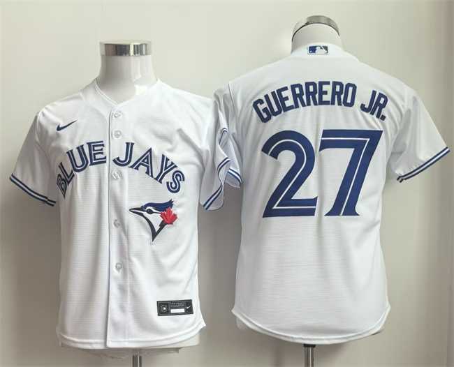 Youth Toronto Blue Jays #27 Vladimir Guerrero Jr. White Limited Stitched Jersey->mlb youth jerseys->MLB Jersey