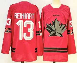 Mens Canada Hockey #13 Sam Reinhart Red Stitched Jersey->olympics canada jerseys->NHL Jersey