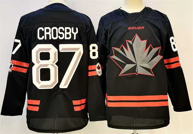 Mens Canada Hockey #87 Sidney Crosby Black Stitched Jersey->olympics canada jerseys->NHL Jersey