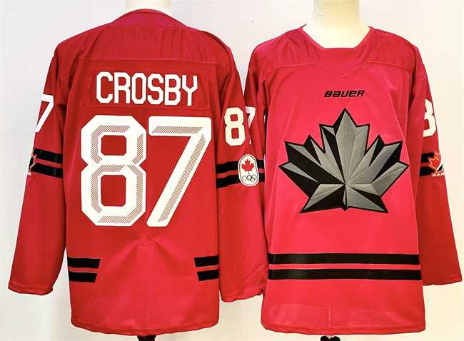 Mens Canada Hockey #87 Sidney Crosby Red Stitched Jersey->olympics canada jerseys->NHL Jersey