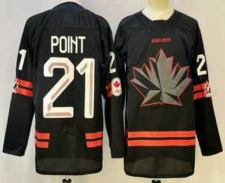 Mens Canada Hockey #21 Brayden Point Black Stitched Jersey->olympics canada jerseys->NHL Jersey