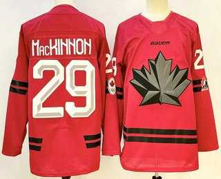 Mens Canada Hockey #29 Nathan MacKinnon Red Stitched Jersey->olympics canada jerseys->NHL Jersey