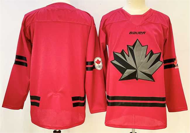 Mens Canada Hockey Blank Red Stitched Jersey->olympics canada jerseys->NHL Jersey