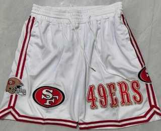 Mens San Francisco 49ers White Just Don Shorts->nfl just don shorts->NFL Jersey