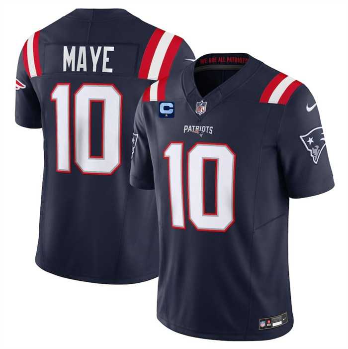 Men%27s New England Patriots #10 Drake Maye Navy 2025 F.U.S.E. With 1-Star C Patch Vapor Limited Stitched Jersey Dzhi->philadelphia eagles->NFL Jersey