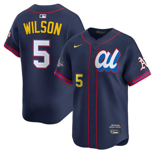 Mens American League #5 Jacob Wilson Navy 2025 All-Star Edition Limited Stitched Baseball Jersey->2025 mlb all-star->MLB Jersey