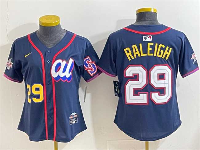 Womens American League #29 Tarik Skubal Navy 2025 All-Star Edition Limited Stitched Baseball Jersey(Run Small)->2025 mlb all-star->MLB Jersey