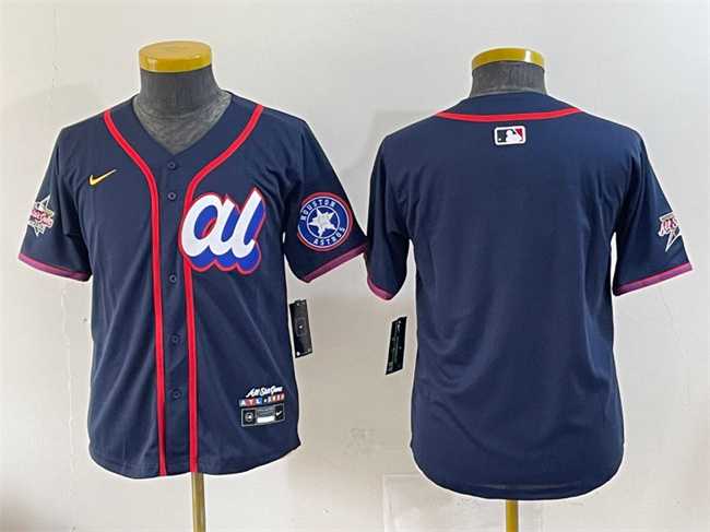 Womens American League Houston Astros Blank Navy 2025 All-Star Edition Limited Stitched Baseball Jersey(Run Small)->2025 mlb all-star->MLB Jersey
