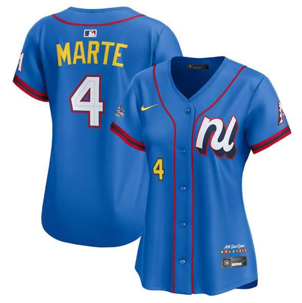Womens National League #4 Ketel Marte Blue 2025 All-Star Edition Limited Stitched Baseball Jersey(Run Small)->2025 mlb all-star->MLB Jersey
