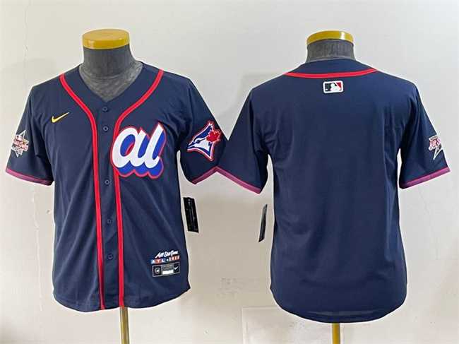 Womens American League Toronto Blue Jays Blank Navy 2025 All-Star Edition Limited Stitched Baseball Jersey(Run Small)->2025 mlb all-star->MLB Jersey