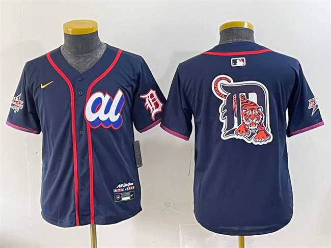 Womens American League Detroit Tigers Team Big Logo Navy 2025 All-Star Edition Limited Stitched Baseball Jersey(Run Small)->2025 mlb all-star->MLB Jersey