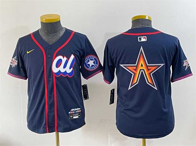 Womens American League Houston Astros Team Big Logo Navy 2025 All-Star Edition Limited Stitched Baseball Jersey(Run Small)->2025 mlb all-star->MLB Jersey