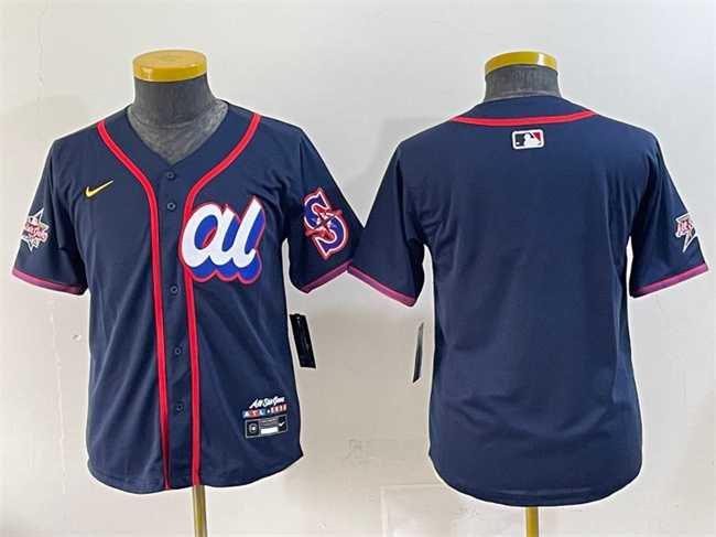 Youth American League Seattle Mariners Blank Navy 2025 All-Star Edition Limited Stitched Baseball Jersey->2025 mlb all-star->MLB Jersey