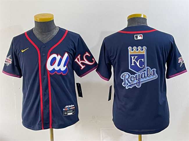 Youth American League Kansas City Royals Team Big Logo Navy 2025 All-Star Edition Limited Stitched Baseball Jersey->2025 mlb all-star->MLB Jersey