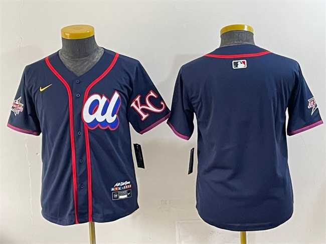 Youth American League Kansas City Royals Blank Navy 2025 All-Star Edition Limited Stitched Baseball Jersey->2025 mlb all-star->MLB Jersey