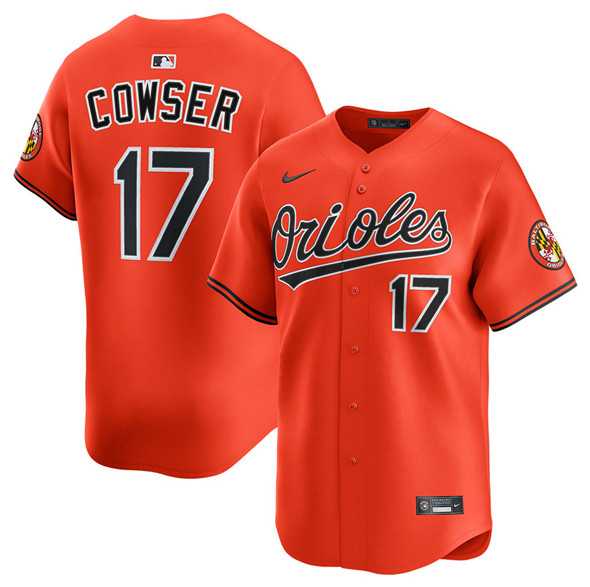 Men%27s Baltimore Orioles #17 Colton Cowser Orange 2025 2nd Alternate Limited Stitched Baseball Jersey Dzhi->boston red sox->MLB Jersey