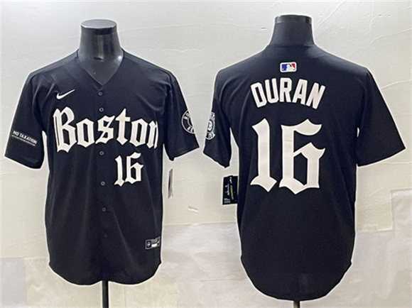 Mens Boston Red Sox #16 Jarren Duran Black Gothic Vapor Limited Stitched Baseball Jersey->boston red sox->MLB Jersey