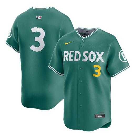 Mens Boston Red Sox #3 Ceddanne Rafaela Green 2025 City Connect Limited Stitched Baseball Jersey Dzhi->boston red sox->MLB Jersey