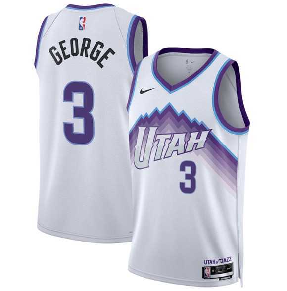 Men%27s Utah Jazz #3 Keyonte George White 2025 Association Edition Stitched Jersey Dzhi->utah jazz->NBA Jersey