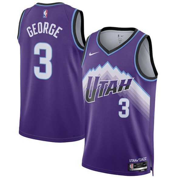 Men%27s Utah Jazz #3 Keyonte George Purple 2025 Icon Edition Stitched Jersey Dzhi->utah jazz->NBA Jersey