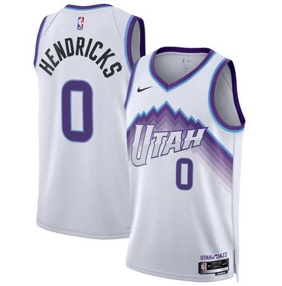Men%27s Utah Jazz #0 Taylor Hendricks White 2025 Association Edition Stitched Jersey Dzhi->orlando magic->NBA Jersey