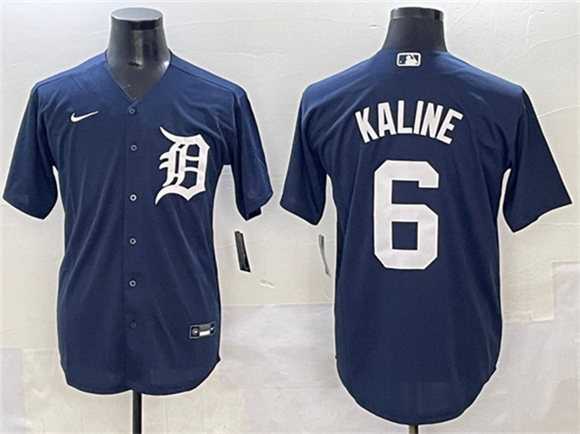Men%27s Detroit Tigers #6 Al Kaline Navy Cool Base Stitched Baseball Jersey->detroit tigers->MLB Jersey
