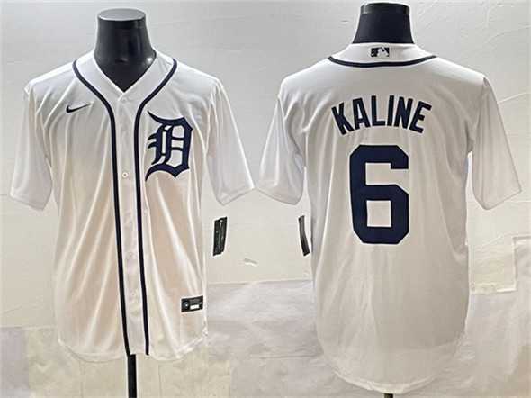 Men%27s Detroit Tigers #6 Al Kaline White Cool Base Stitched Baseball Jersey->detroit tigers->MLB Jersey