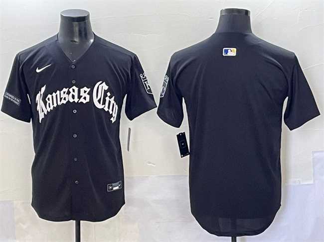 Men%27s Kansas City Royals Blank Black %27Gothic Crown Edition%27 Vapor Premier Limited Stitched Baseball Jersey->los angeles angels->MLB Jersey