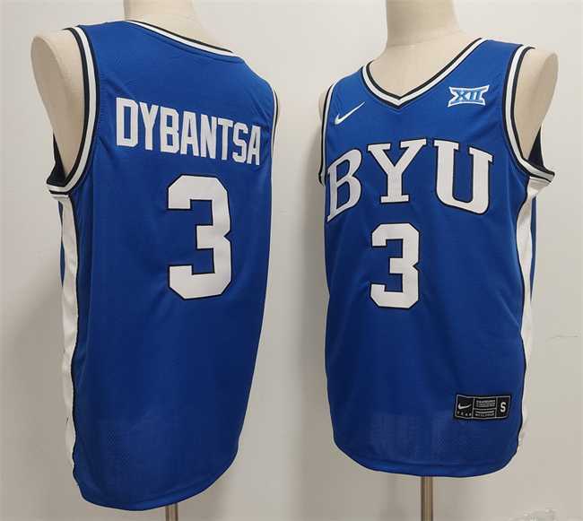 Men%27s Duke Blue Devils #3 AJ Dybantsa Blue Stitched Basketball Jersey->dallas mavericks->NBA Jersey