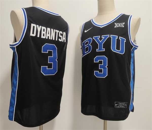 Men%27s Duke Blue Devils #3 AJ Dybantsa Black Stitched Basketball Jersey->dallas mavericks->NBA Jersey