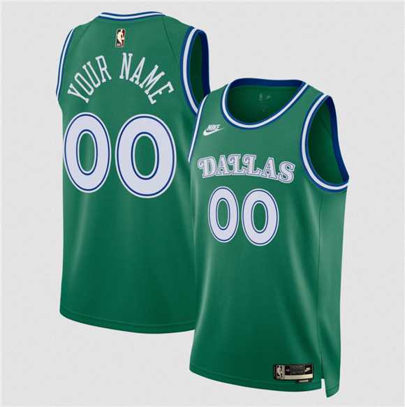 Men%27s Dallas Mavericks Active Player Custom Green 2025 Classic Edition Stitched Basketball Jersey->customized nba jersey->Custom Jersey