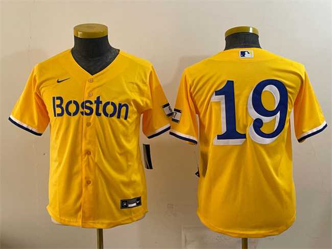 Youth Boston Red Sox #19 Roman Anthony Gold City Connect Stitched Jersey->mlb youth jerseys->MLB Jersey