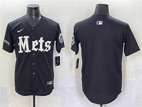 Men%27s New York Mets Blank Black %27Gotham Gothic Edition%27 Vapor Premier Limited Stitched Baseball Jersey->new york yankees->MLB Jersey