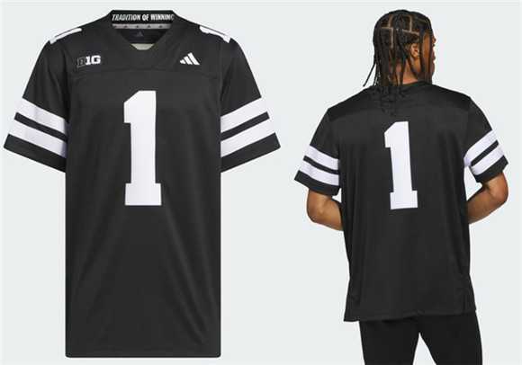 Mens Nebraska Cornhuskers #1 Black Stitched Football Jersey->nebraska cornhuskers->NCAA Jersey