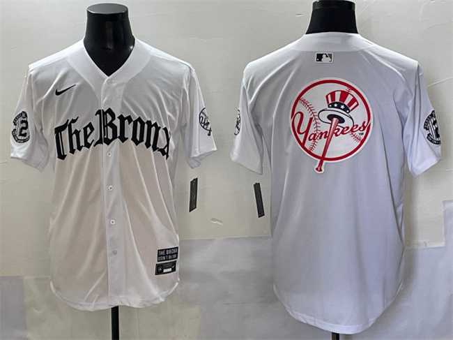 Men%27s New York Yankees Team Big Logo White %27Gothic Legacy Edition%27 Vapor Premier Limited Stitched Baseball Jersey->oakland athletics->MLB Jersey